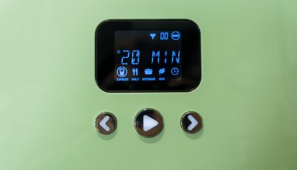 Bob - design eco mini-oppvaskmaskin med front i grønn / skrog svart  - dishwasher front almond green / body black - Bilde 4