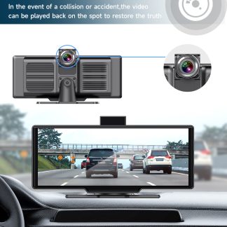 VST CAR-MULTI - multimedia berørings-skjerm med dashCam og ryggekamera - Android Auto / Apple CarPlay