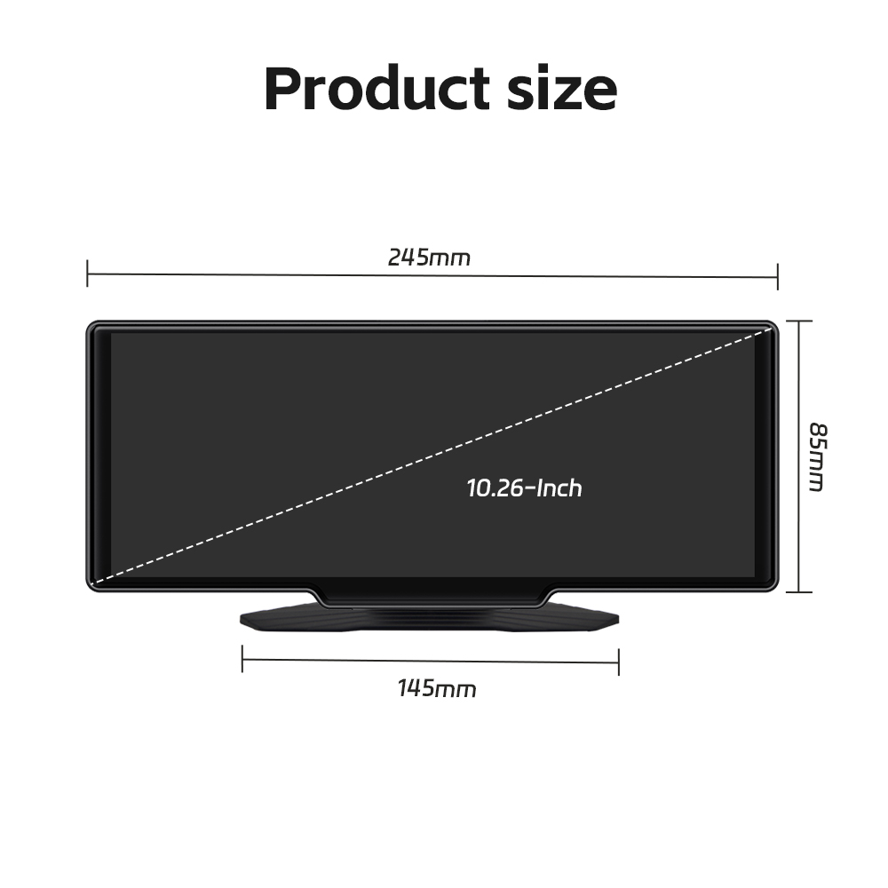 VST CAR-MULTI - multimedia berørings-skjerm med dashCam og ryggekamera - Android Auto / Apple CarPlay - Bilde 10