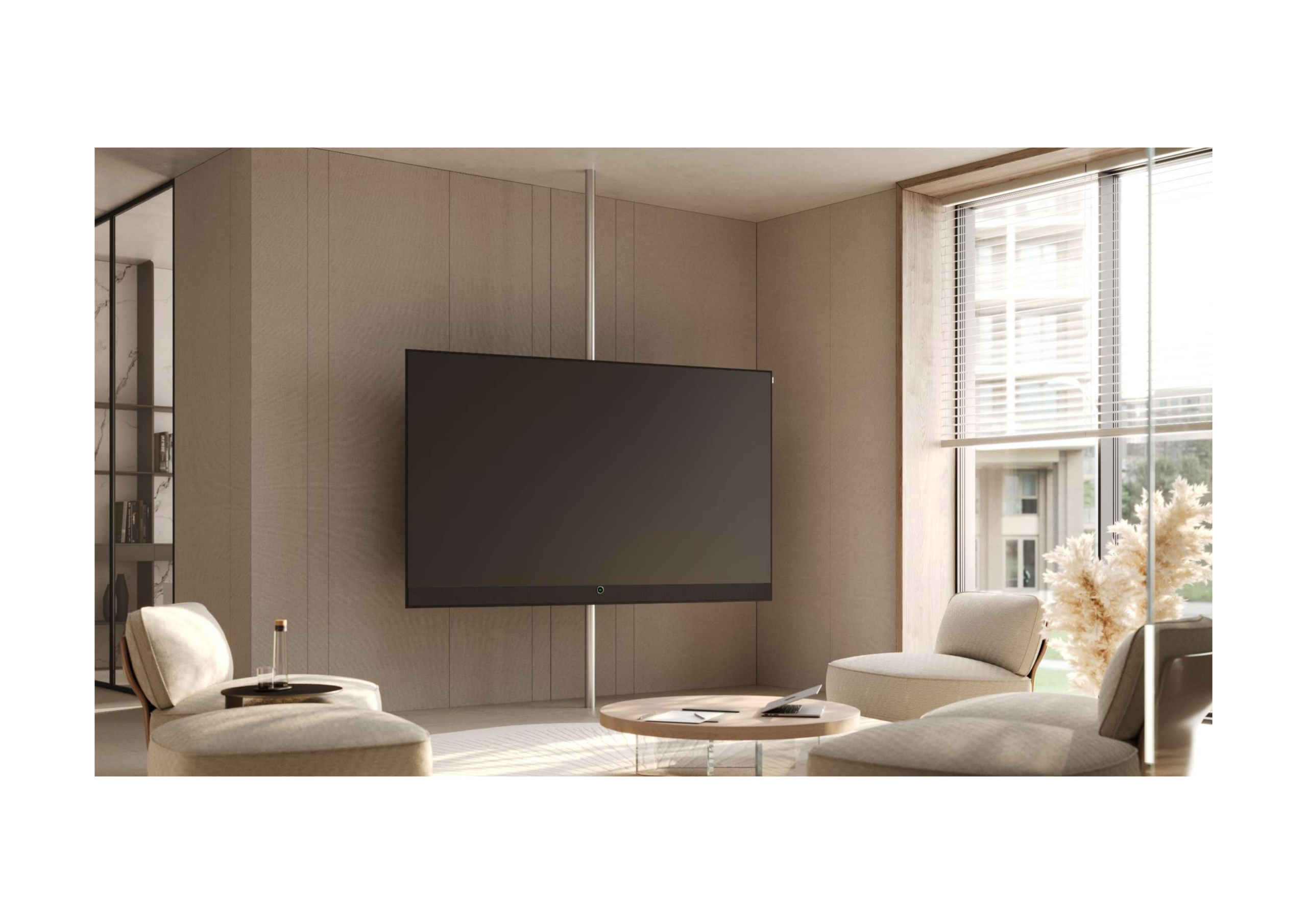Loewe floor2ceiling stand 43-65 alu silver